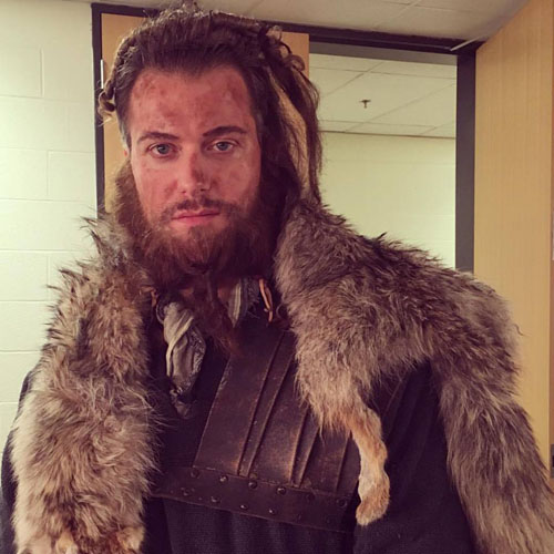 Olivier Laquerre - backstage as a Druid warrior in the Canadian Opera Company production of Norma 2016